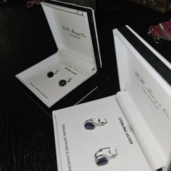 Sterling Silver Sapphire Earrings