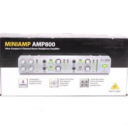 Behringer Miniamp AMP800 Ultra-Compact 4-Channel Stereo Headphone Amplifier w/ Box