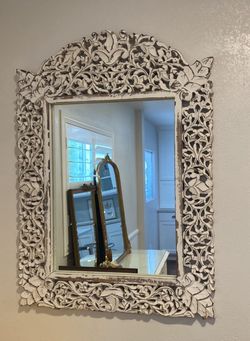 Beautiful Anthropologie Wood Mirror