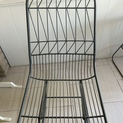 4 Counter Height Dark Grey Metal Bar Stools