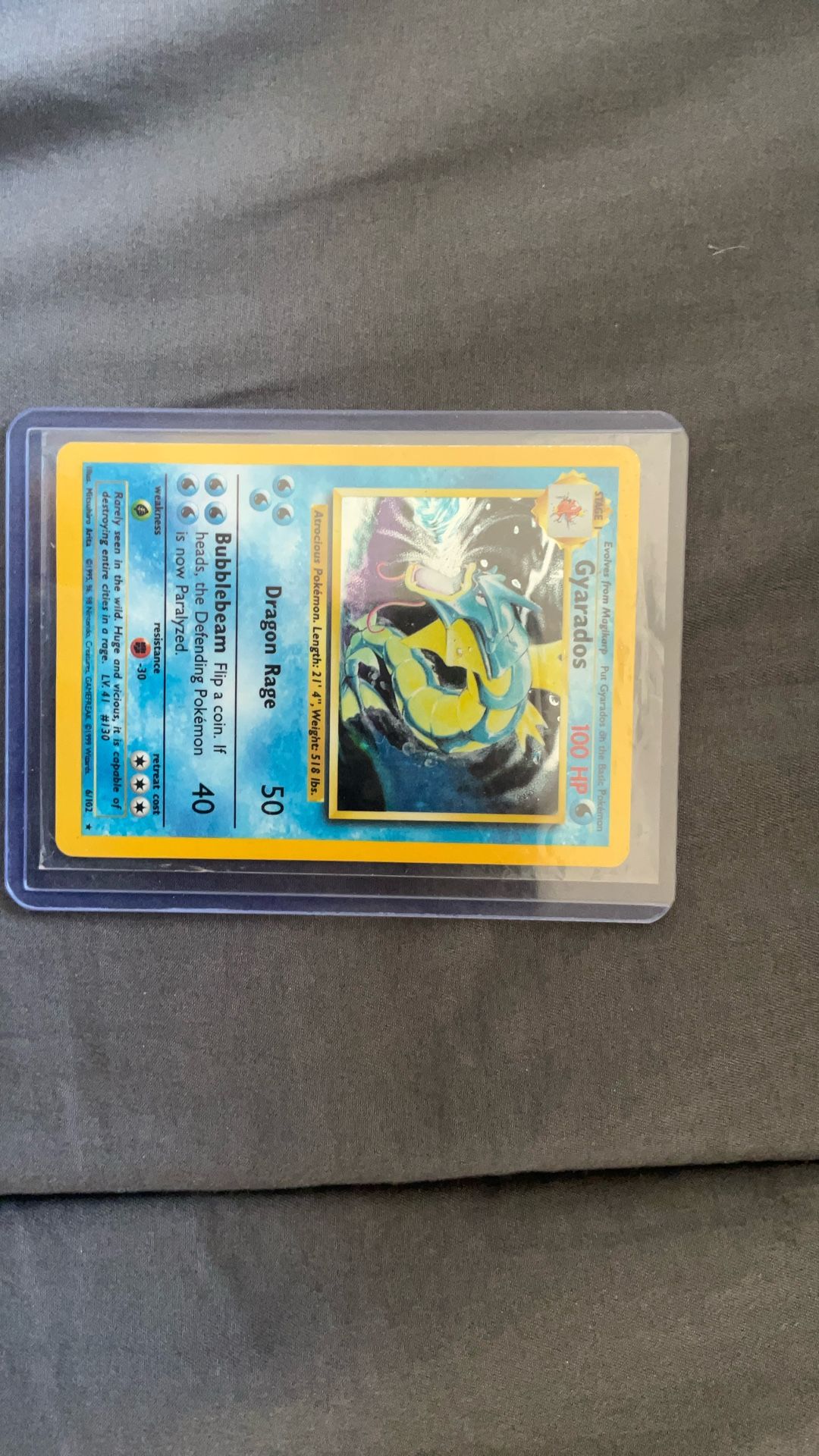 Gyarados 1995 Pokemon Card