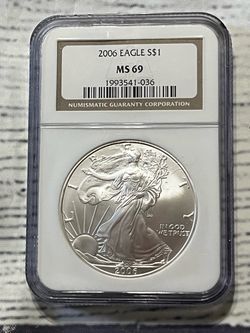 2006 American Silver Eagle S$1 NGC MS69