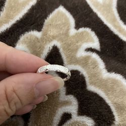 Real 925 Sterling Silver Wedding Band Size 6/7