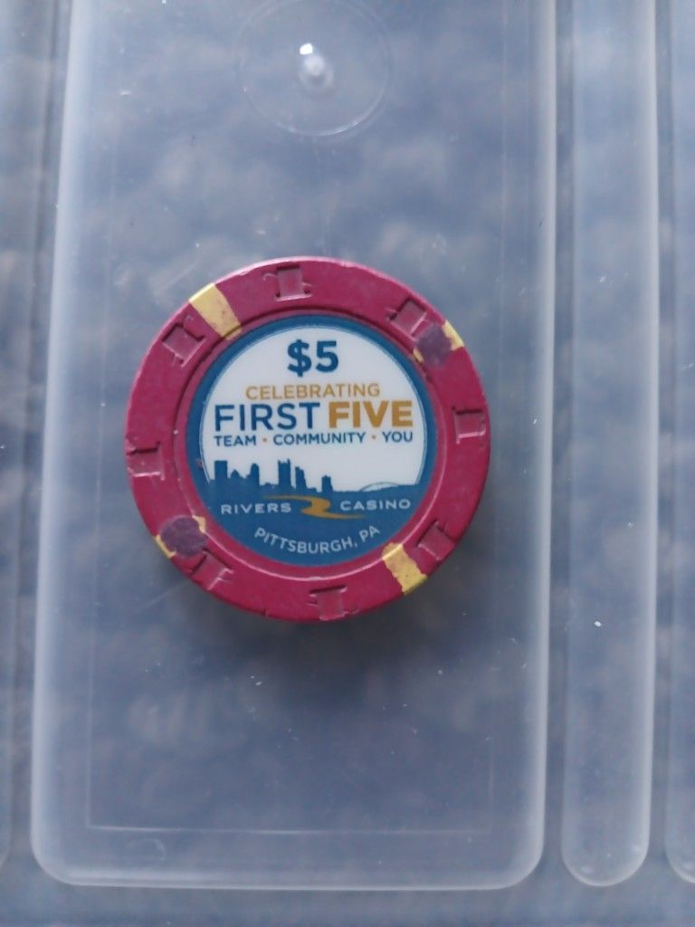 5$ Dollar Rivers Casino Chip