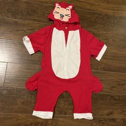 Kid’s Red animal character hooded costume romper