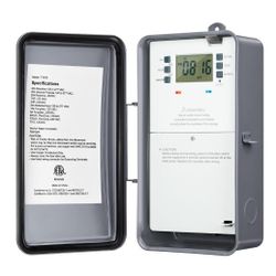 Suraielec 7-Day Digital Pool Timer, 40 AMP Heavy Duty, 120/240/277 VAC, Outdoor Metal Casing, Electric Timer Switch Box for Pump, Heater, Spa, Lights