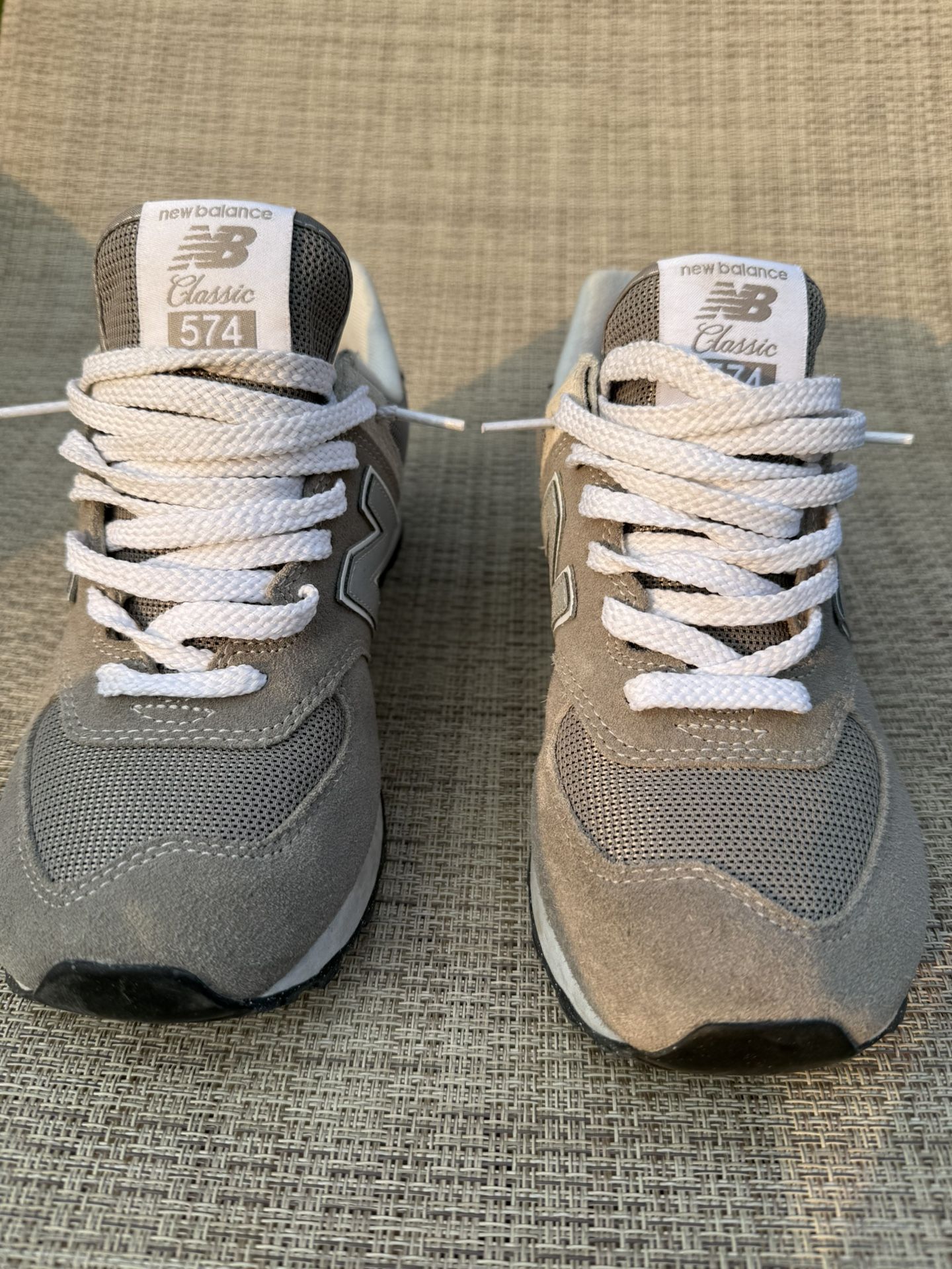 gray new balance 574 size 5y