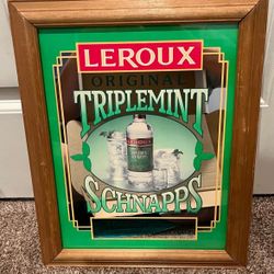 Leroux Triple Mint Man Cave Bar Mirror 