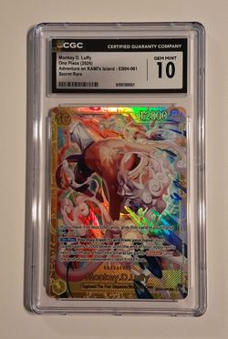 2026 One Piece Adventure On KAMI's Island SEC Monkey D. Luffy EB04-061 CGC 10 GEM