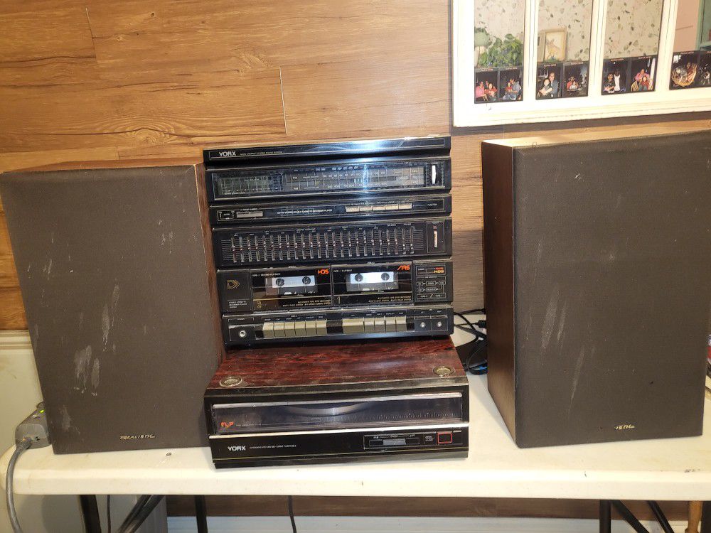 Vintage YORX AM-FM Multiplex Receiver Dual Cassette M2203 Tested Works