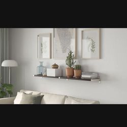 BERGSHULT Shelf, brown-black, 31 1/2x11 3/4 - IKEA