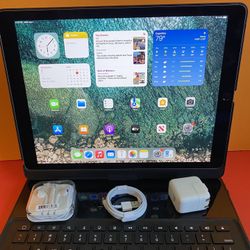256GB Apple IPad Pro 12.9” (2nd Gen. / 2017 Model/ Latest iOS 15) wifi + cellular (LTE) with keyboard & Accessories (Apple Pencil supported)