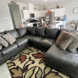 Italian Leather Couch 