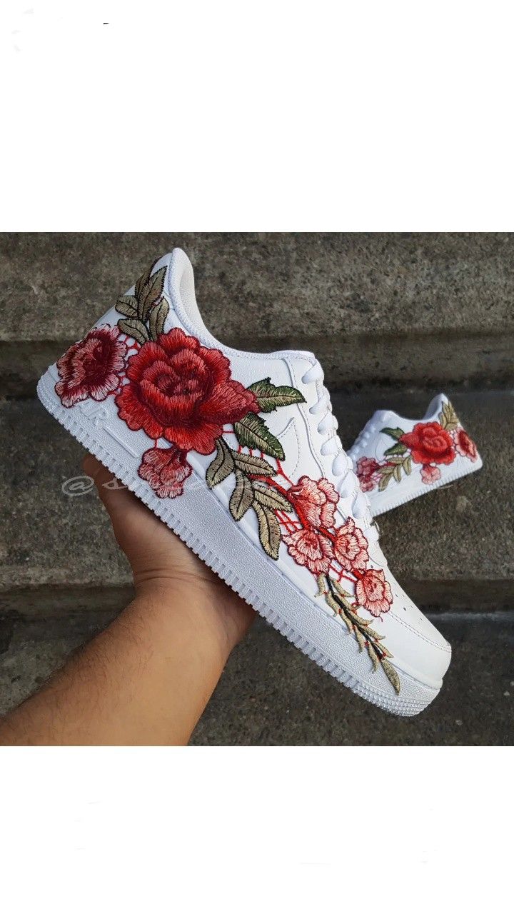 Air force best sale 1 rose embroidery
