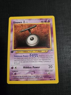 Unown T FIRST 1st edition Neo destiny Pokemon card