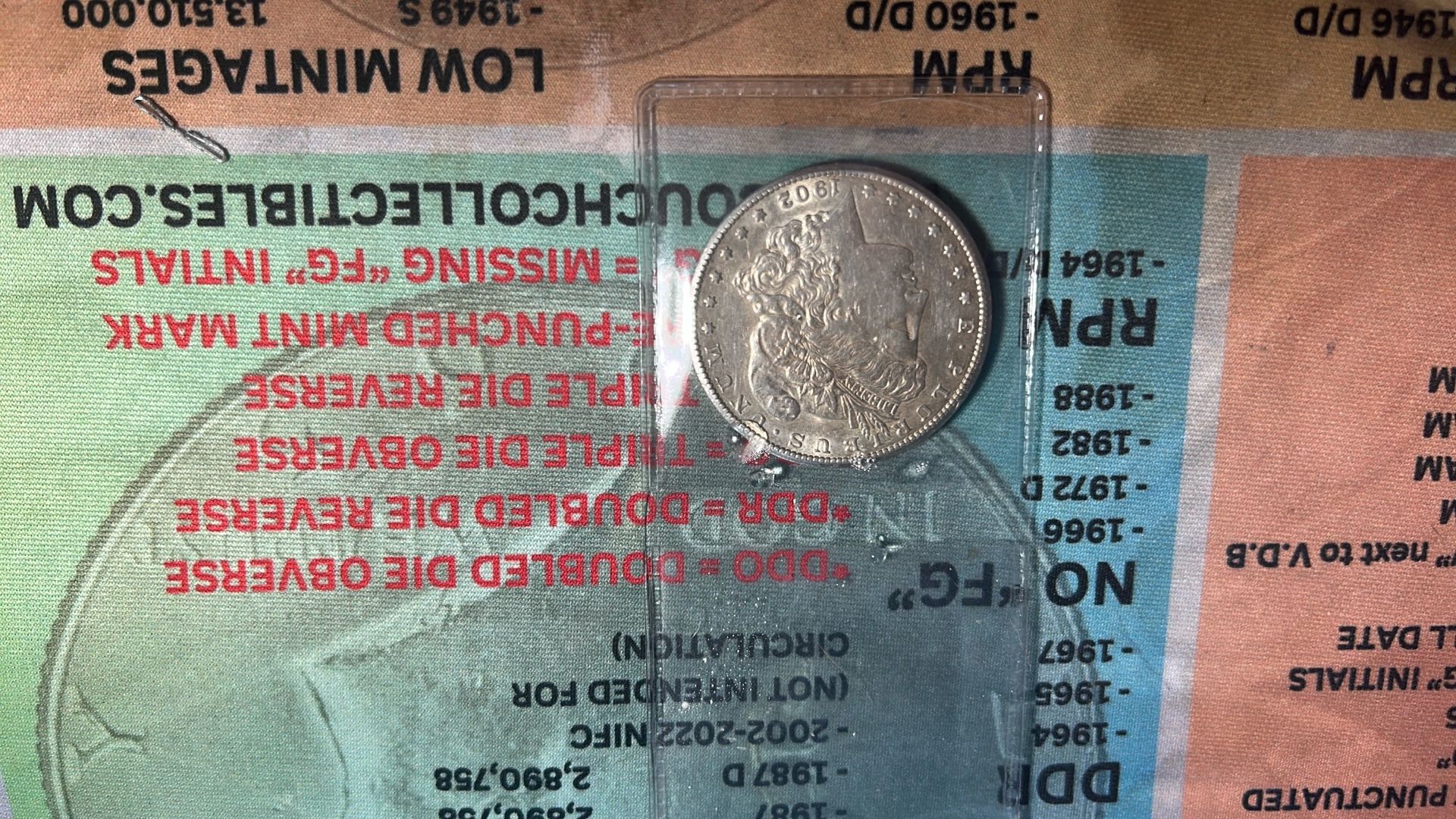 1902/S Morgan silver dollar