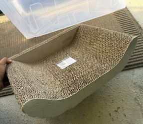 Curved Corrugated Cardboard Cat Scratch Board Lounger