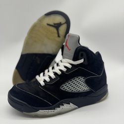 Nike Air Jordan 5 OG Reimagined Black Metallic HF3978-001 Preschool PS 1Y  100% authentic. Authenticated through CheckCheck App. Good condition. No or