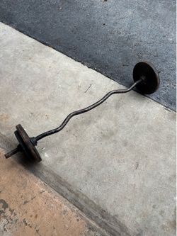 Curl bar with weights - Biceps Triceps Exercise Bar