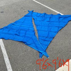 Sun Shade Sail Triangle For Patio Yard Deck Outdoor Blue Color