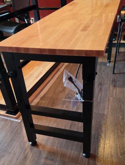 Husky 72x23 Adjustable Height Black Workbench