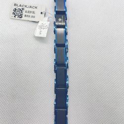 Blue & Black Coated Bracelet 