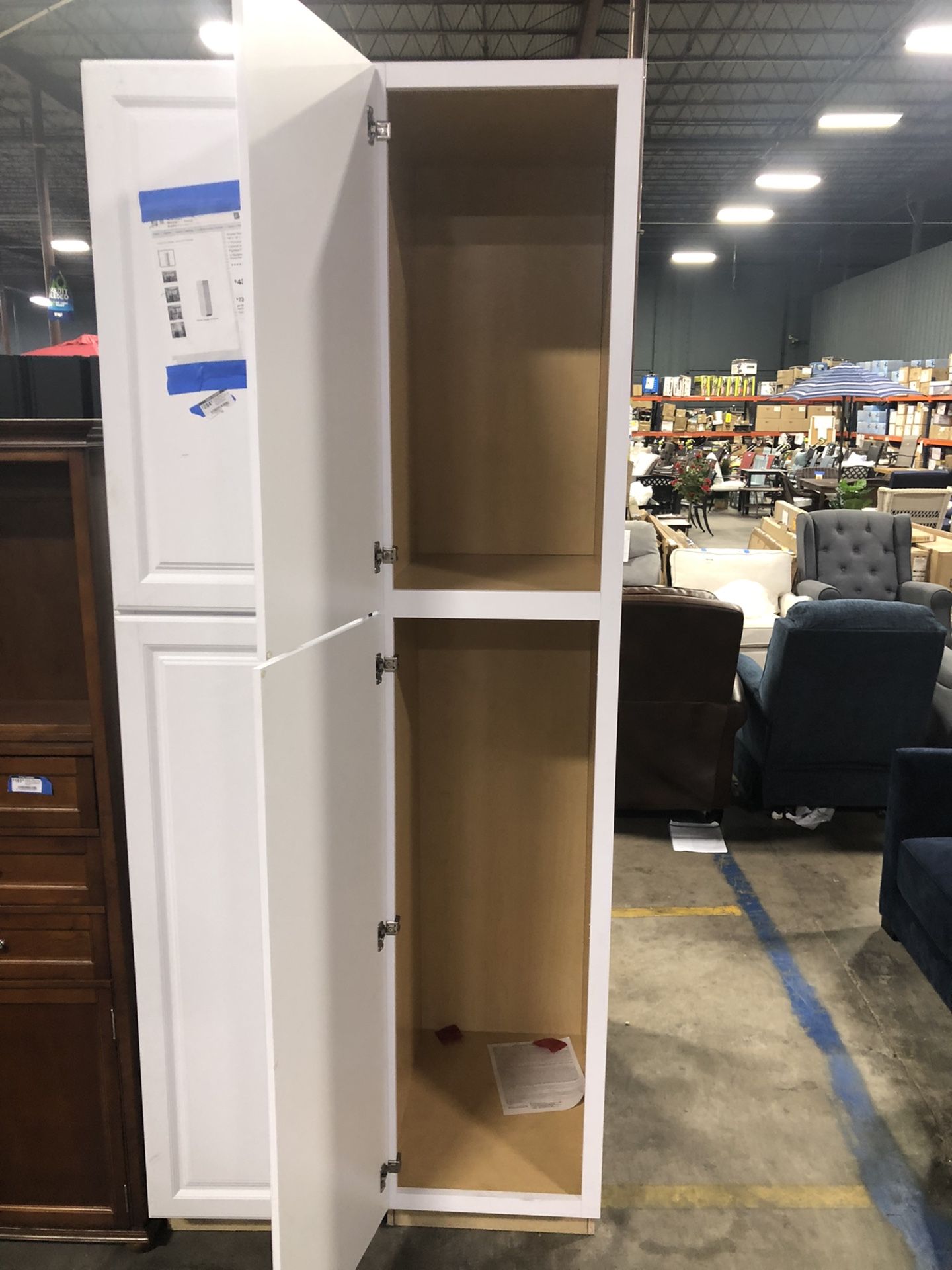 😍Shaker Ready To Assemble 18in. W x 90in. H x 24in. D Plywood Pantry Kitchen Cabinet😍