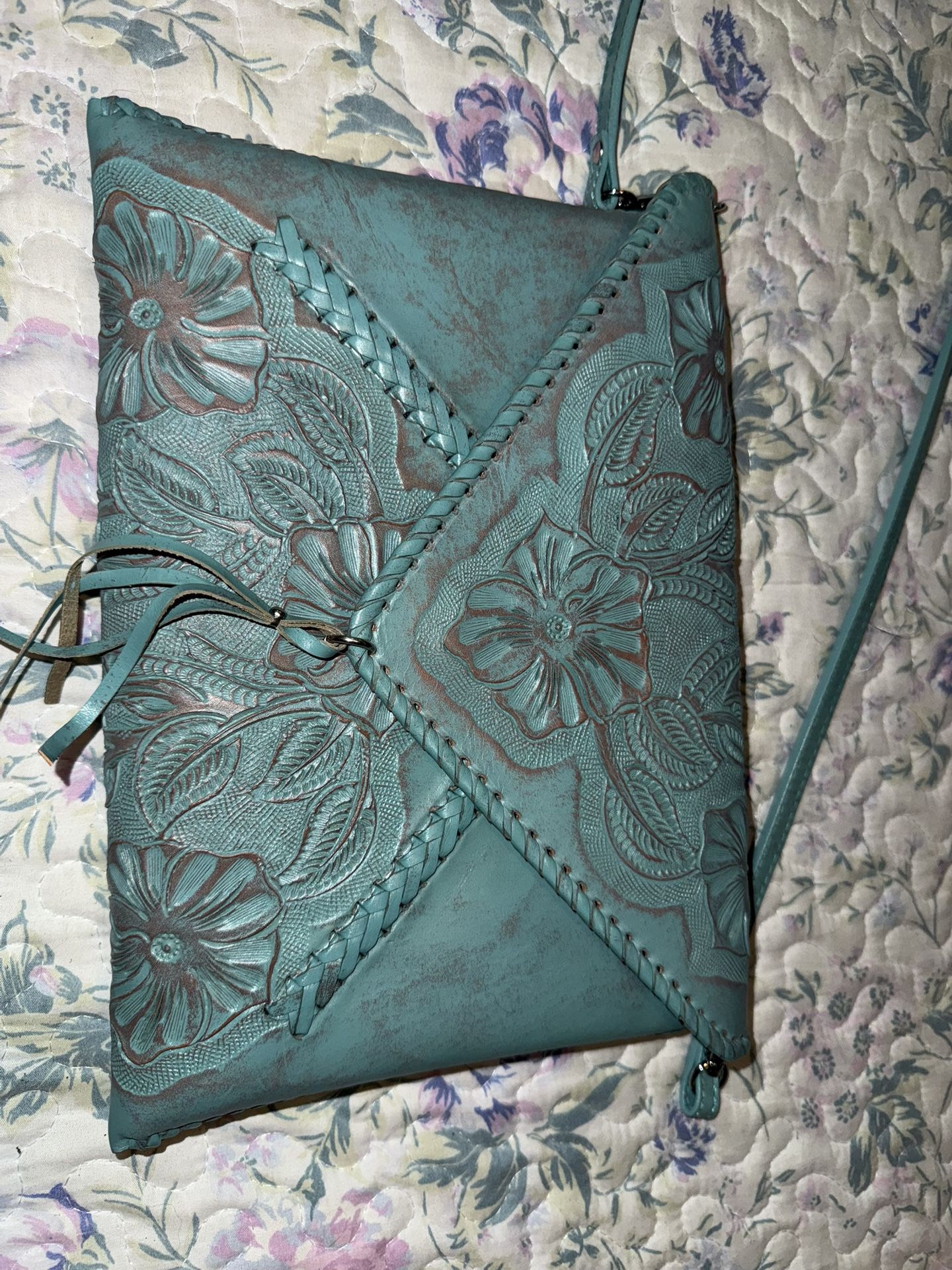 Leather Hand Bag Tooled