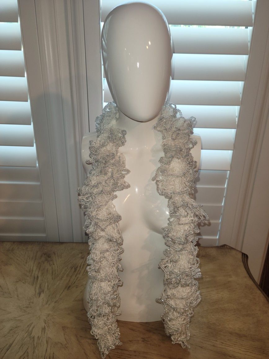 Handmade Ruffled Scarf - New