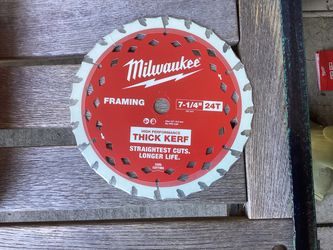 Milwaukee 7-1/4 “ X 24-Tooth Thick Kerf Framing HIGH PERFORMANCE Circular Saw Blade.  Brand NEW.