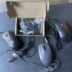 4 USB 2.0 Optical Wired Scroll Wheel Mouse 