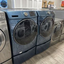 Samsung Blue Washer and dryer set electric