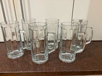 Traditional Glass Beer Mug - 0.5 L, Faceted