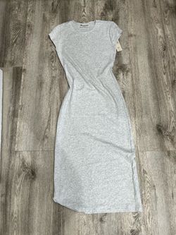 No Boundaries Gray Midi T-Shirt Dress