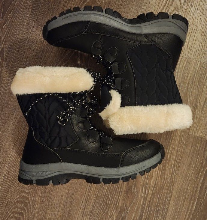 Binkasen Women's Insulated Waterproof Snow Boots