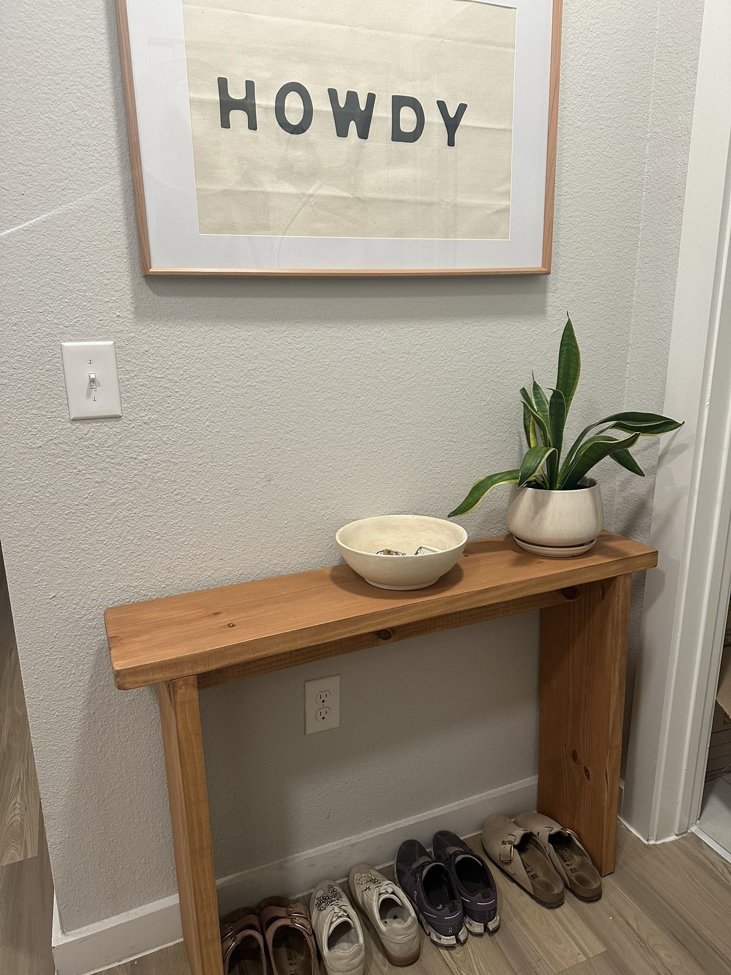 Wood Entry Table - Narrow