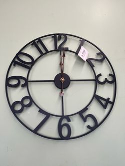 Sorbus 24" Wall Clock Decorative Battery Operated Analog Clock - Black