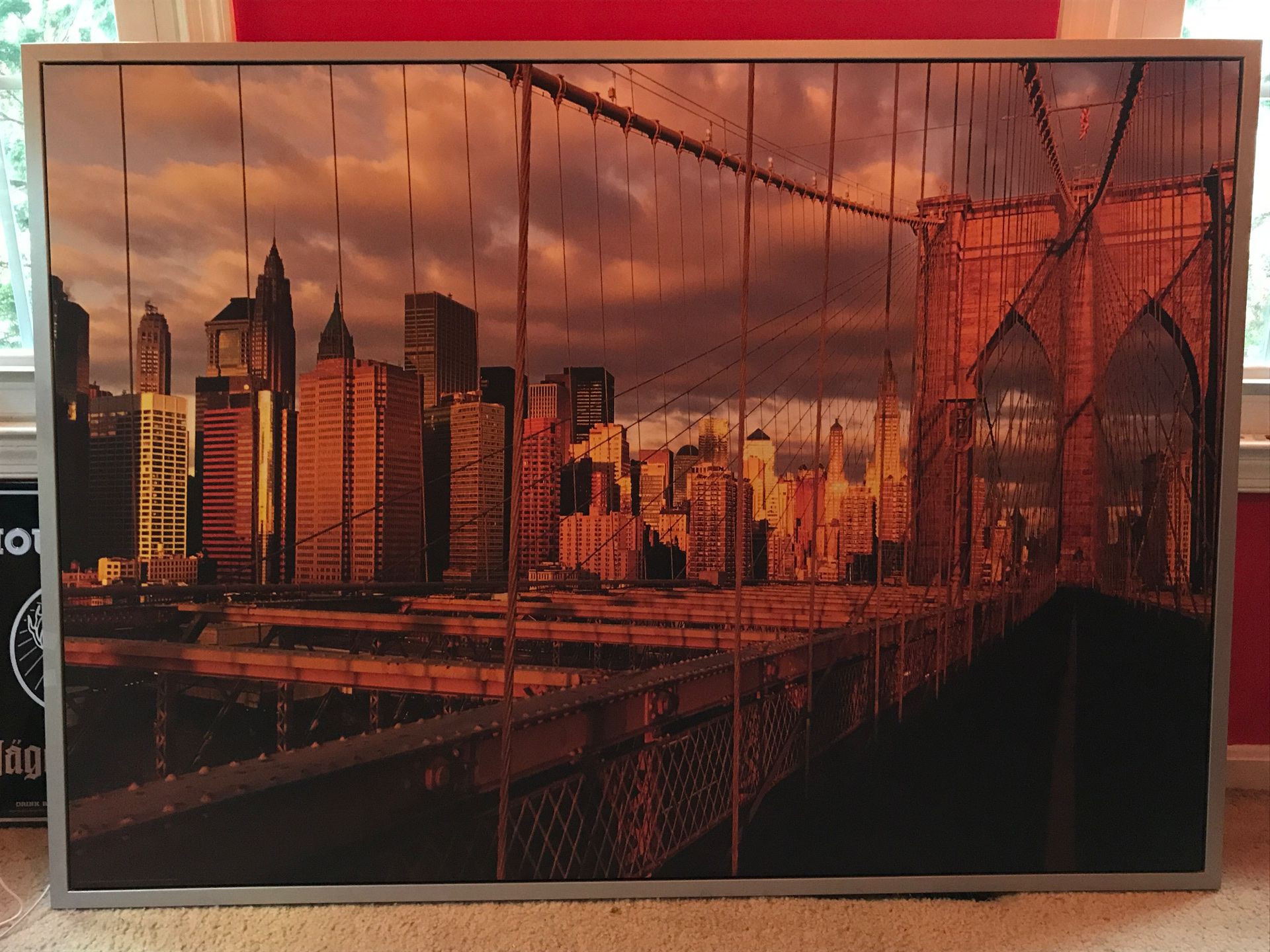 New York bridge framed picture