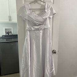 Satin Wedding Dress Off Shoulder - New Unused