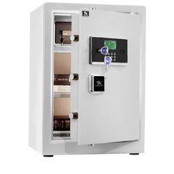 253 TIGERKING Home Safe Box, 3.7 Cu Ft Large Heavy-Duty Steel Security Safe, Anti-Theft, Dual Alarm System, Digital Keypad Lock & Backup Keys, for Mon