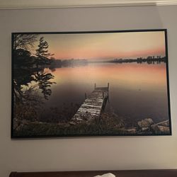 Serene Lake  Photo On Canvas Framed