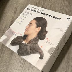 Sharper Image Heated Neck & Shoulder Wrap - Microwavable Warm & Cooling Plush Pad, Scented Aromatherapy (100% Natural Lavender & Herb Spa Blend)