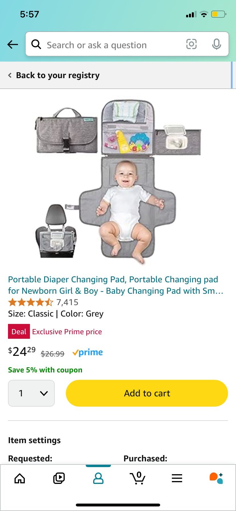 Portable Diaper Caddy