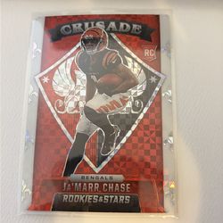 2021 Panini Rookies &  Stars - Crusade Jamarr chase  #CR-26 Red Plaid Prizm RC