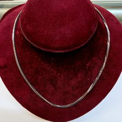 Box Link White Gold Necklace 