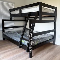 Twin Bunk Bed With Mattresses 