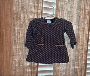 Faded glory Baby Girl Long Sleeve Floral Dress