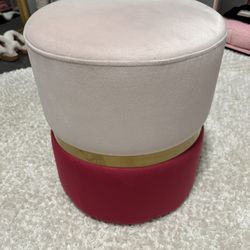Pink Stool/Ottoman