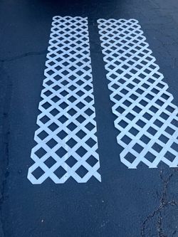White Vinyl Lattice Panels – Set of 2