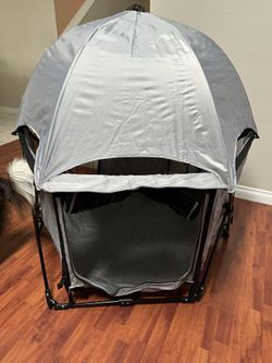 Title: Portable Baby/Pet Playpen with Canopy – Foldable & Lightweight